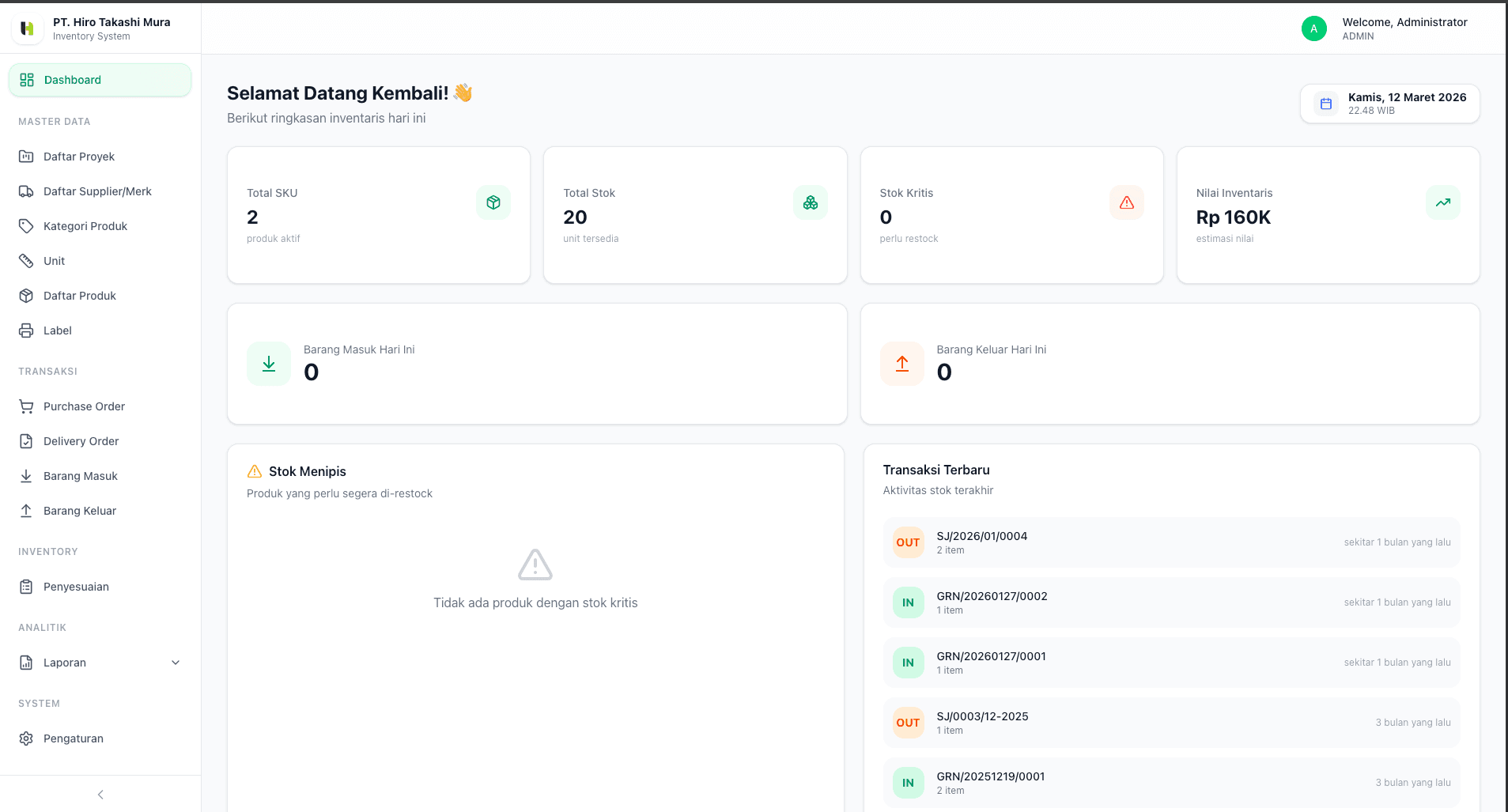 Hiro Takashimura - Inventory System